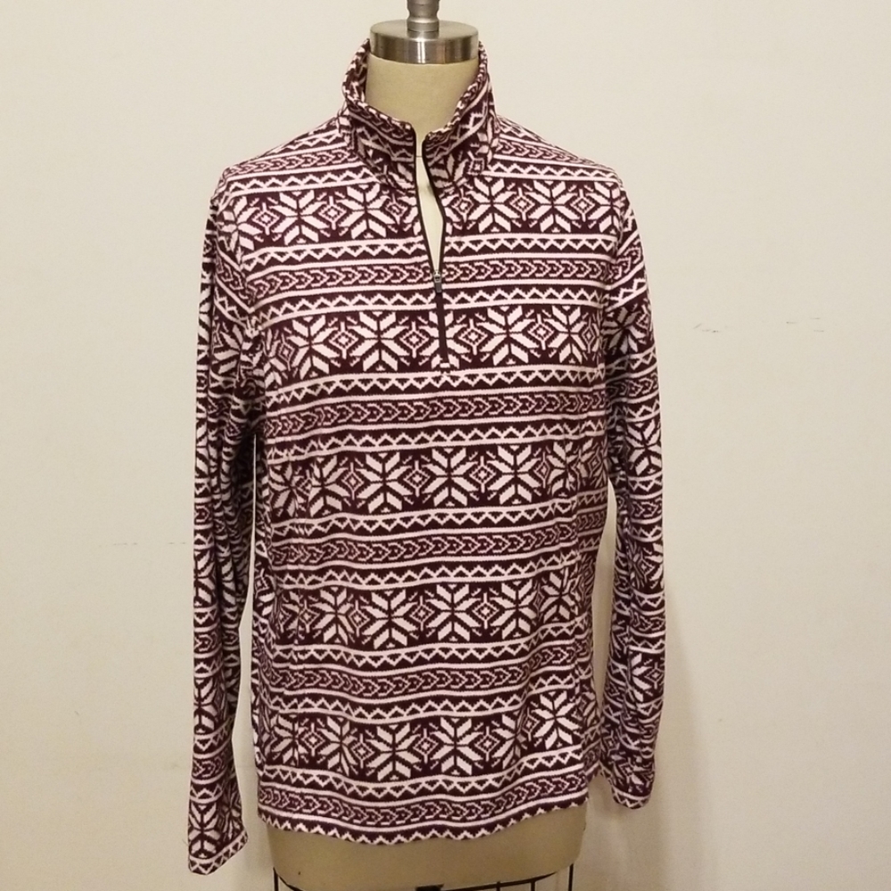 💥 Land's End Quarter Zip Fleece Pullover Sz 18